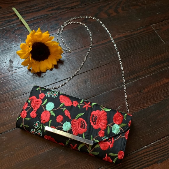 Nina Handbags - Nina | Embroidered Floral Crossbody